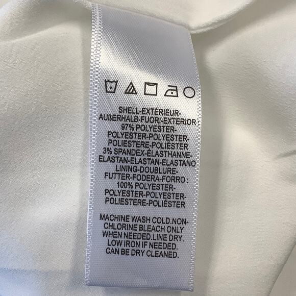 NEW! Dress the Population Size Small Estella White Gown Crepe Sweetheart G7-7 - Picture 6 of 8